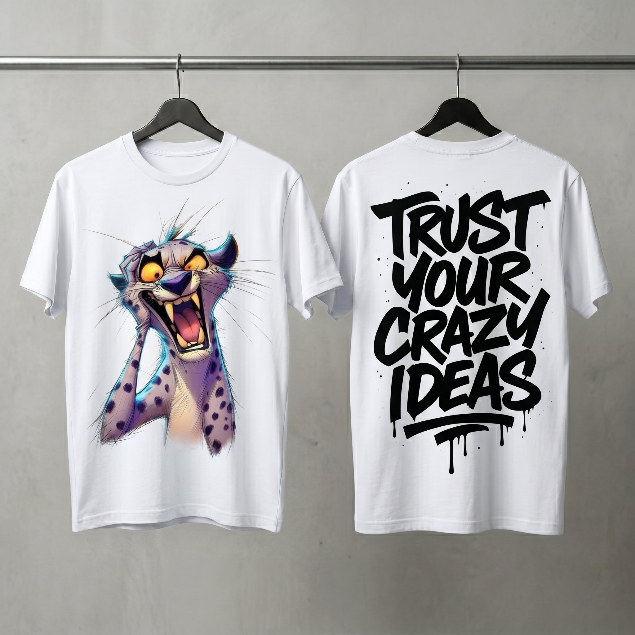 Tiger Face Oversized Graphic Printed T-shirt