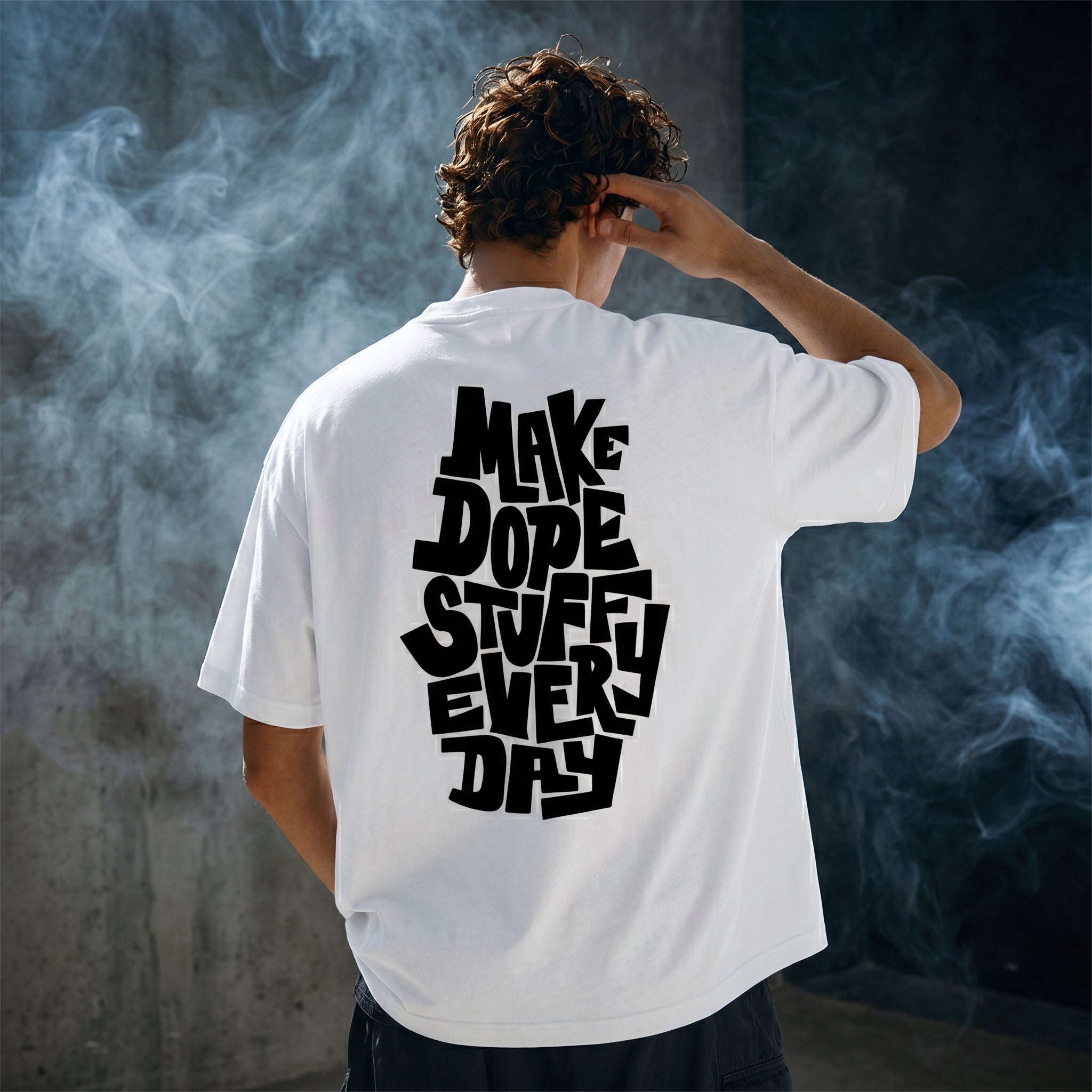 Younger Boy art Oversized Graphic Printed T-shirt