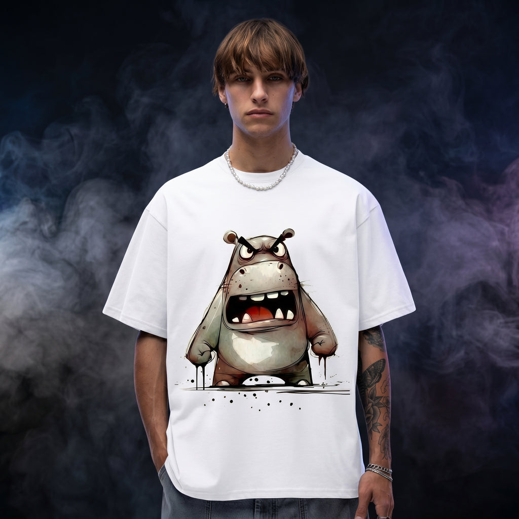 Pig-Tusk Oversized Graphic Printed T-shirt