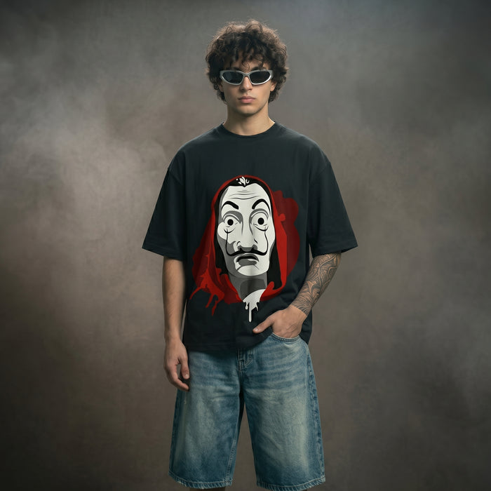 Black Oversized Graphic Printed T-shirt