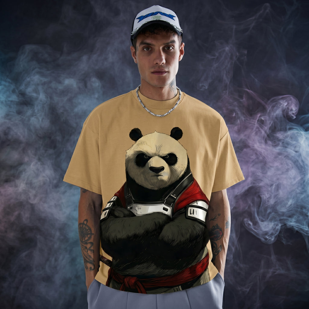 Panda In Attitude Graphic Printed T-shirt
