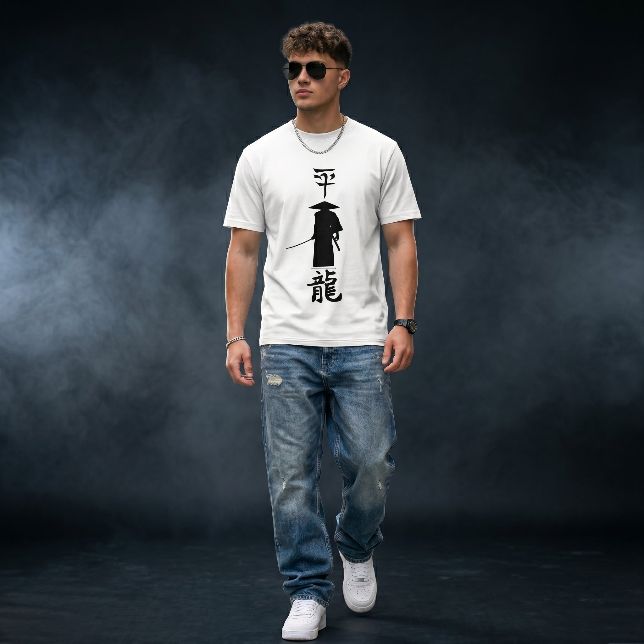 Samurai Art Normal Size Graphic Printed T-shirt
