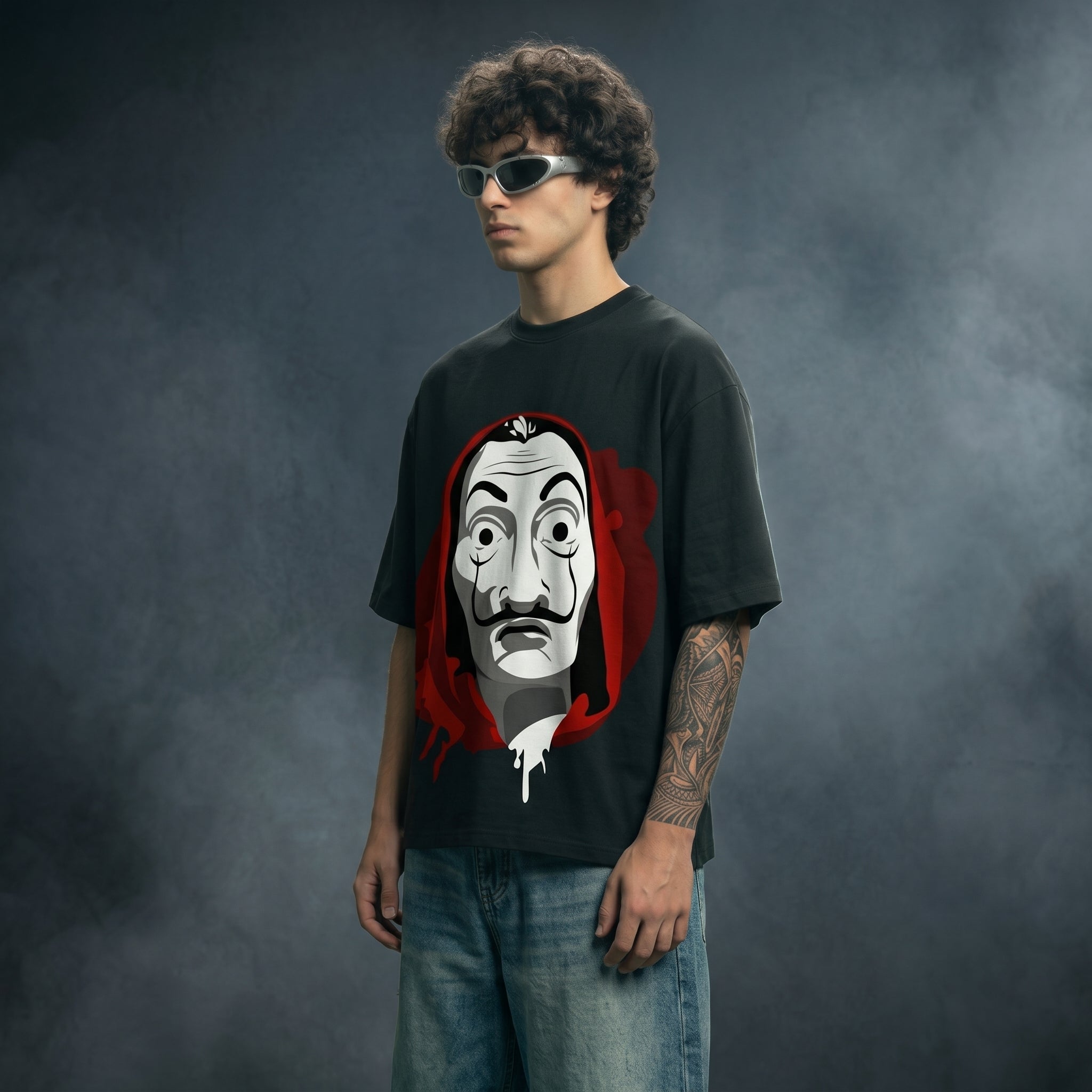 In The Mask Oversized Graphic Printed T-shirt