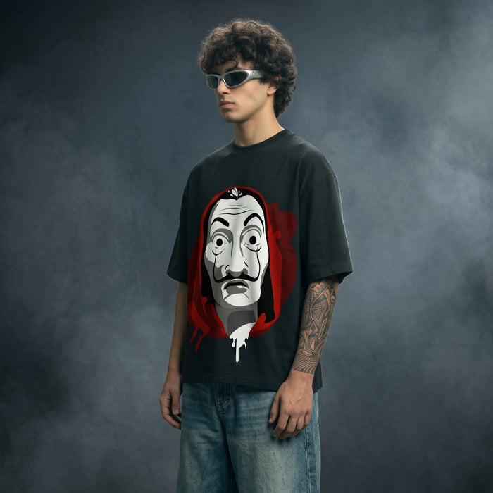 Black Oversized Graphic Printed T-shirt