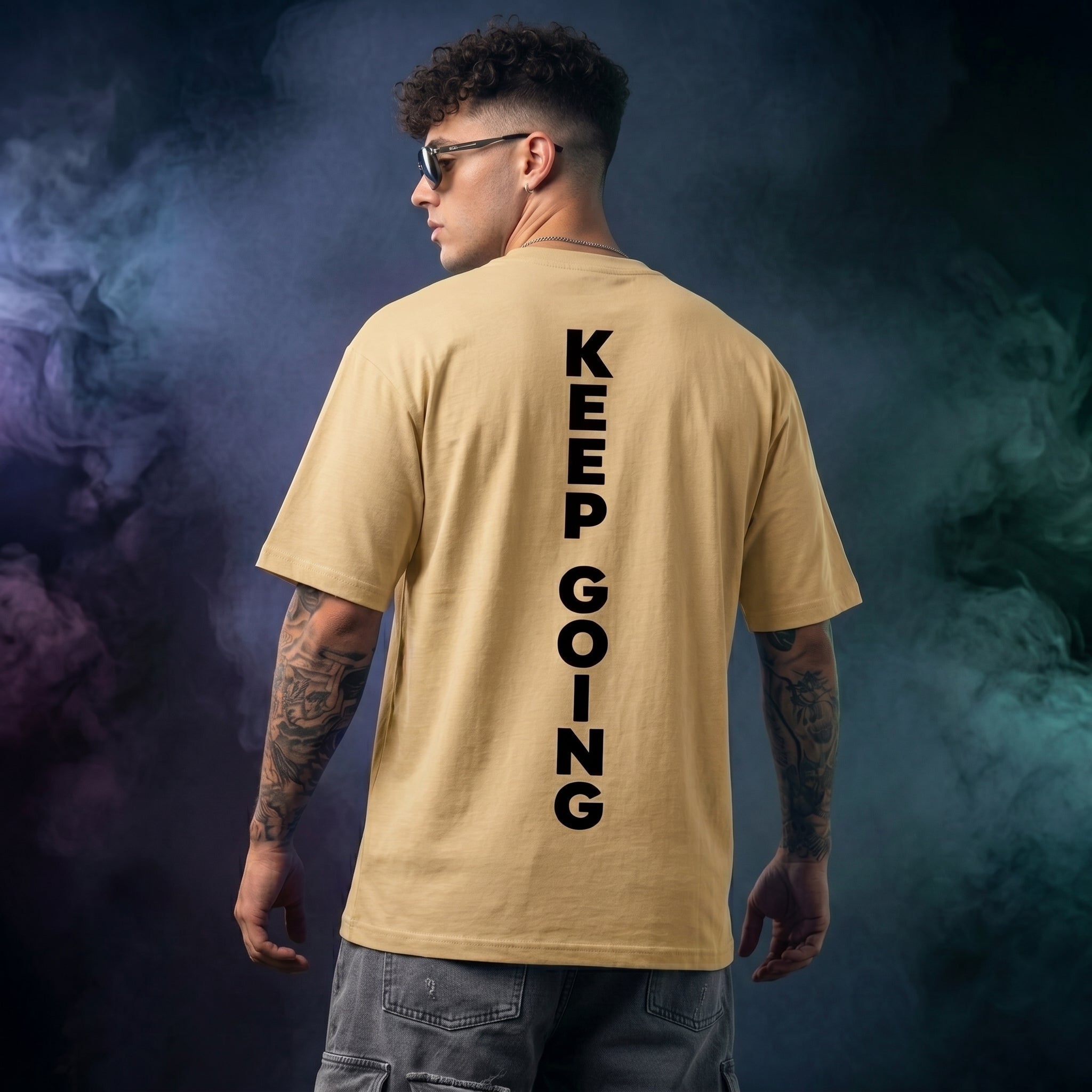 Rabbit In The Glass Oversized Graphic Printed T-shirt