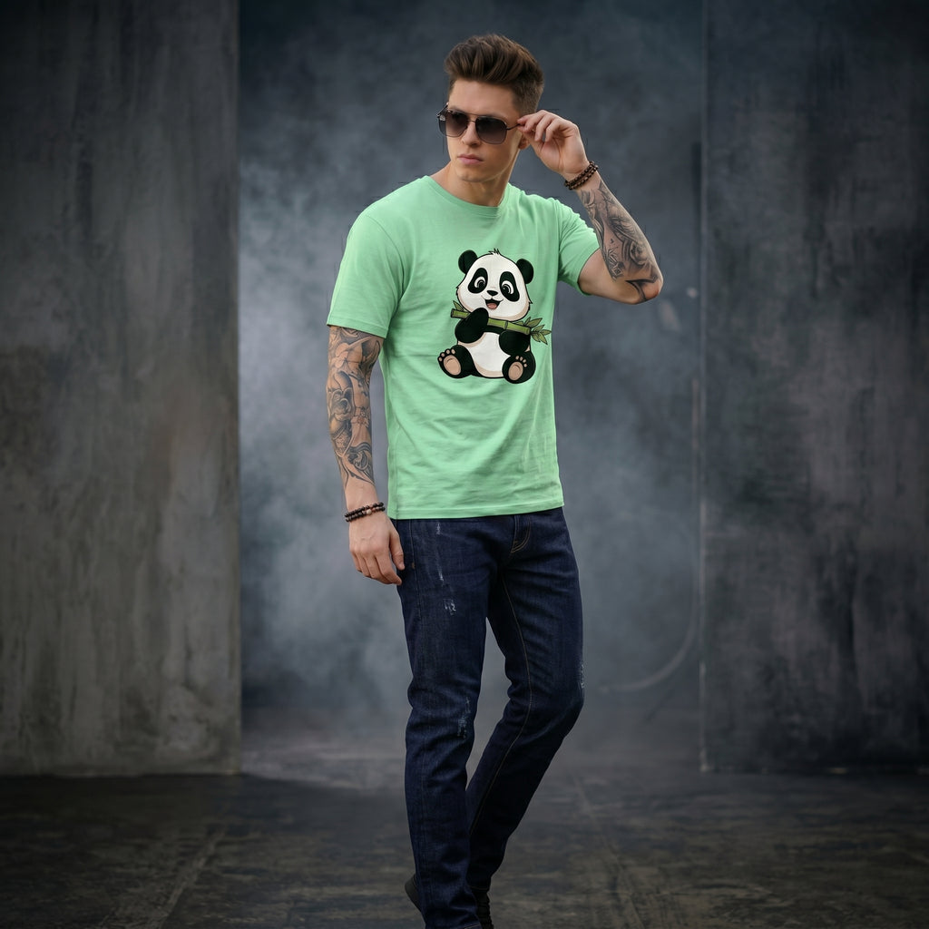 Little Panda Normal Size Graphic Printed T-shirt