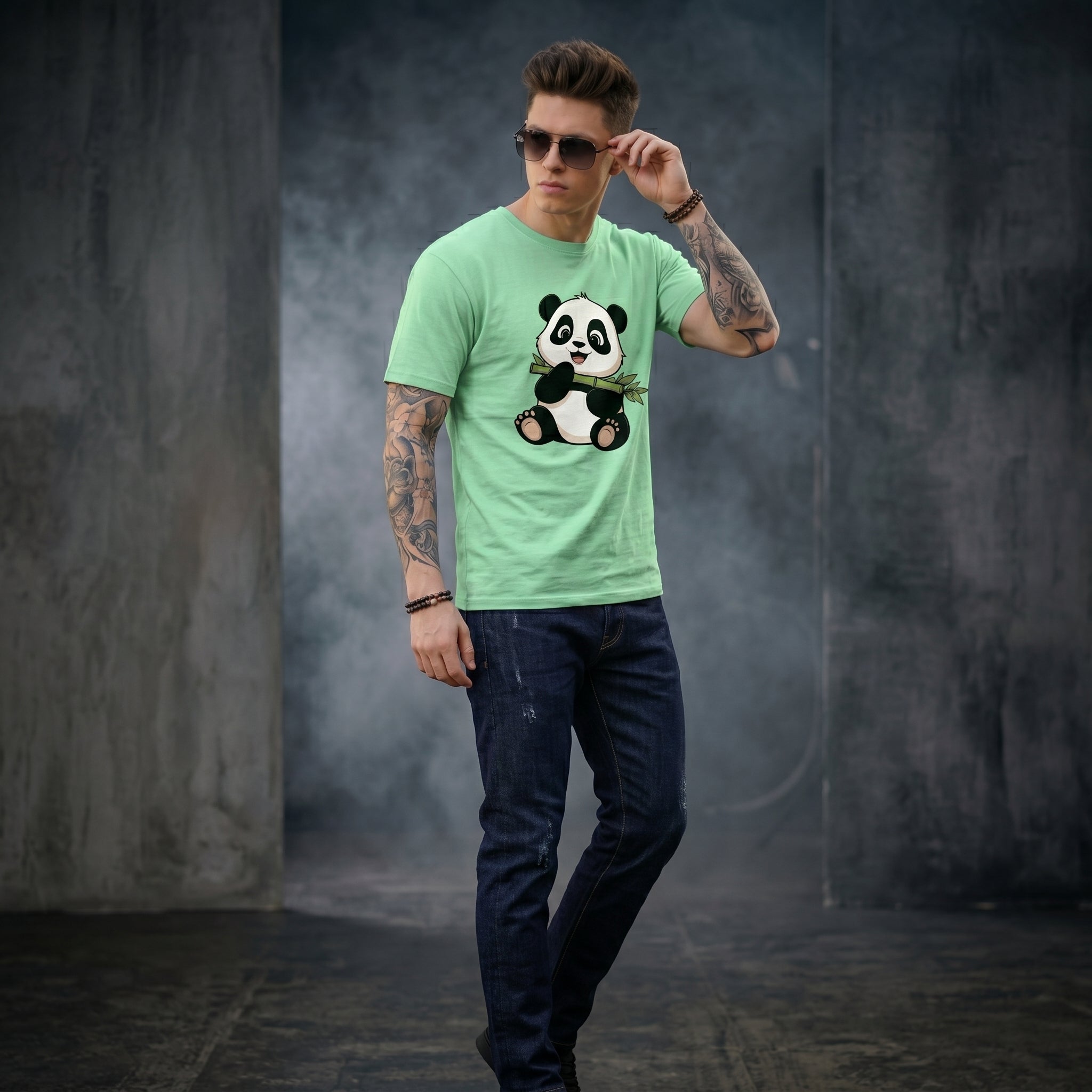 Little Panda Normal Size Graphic Printed T-shirt