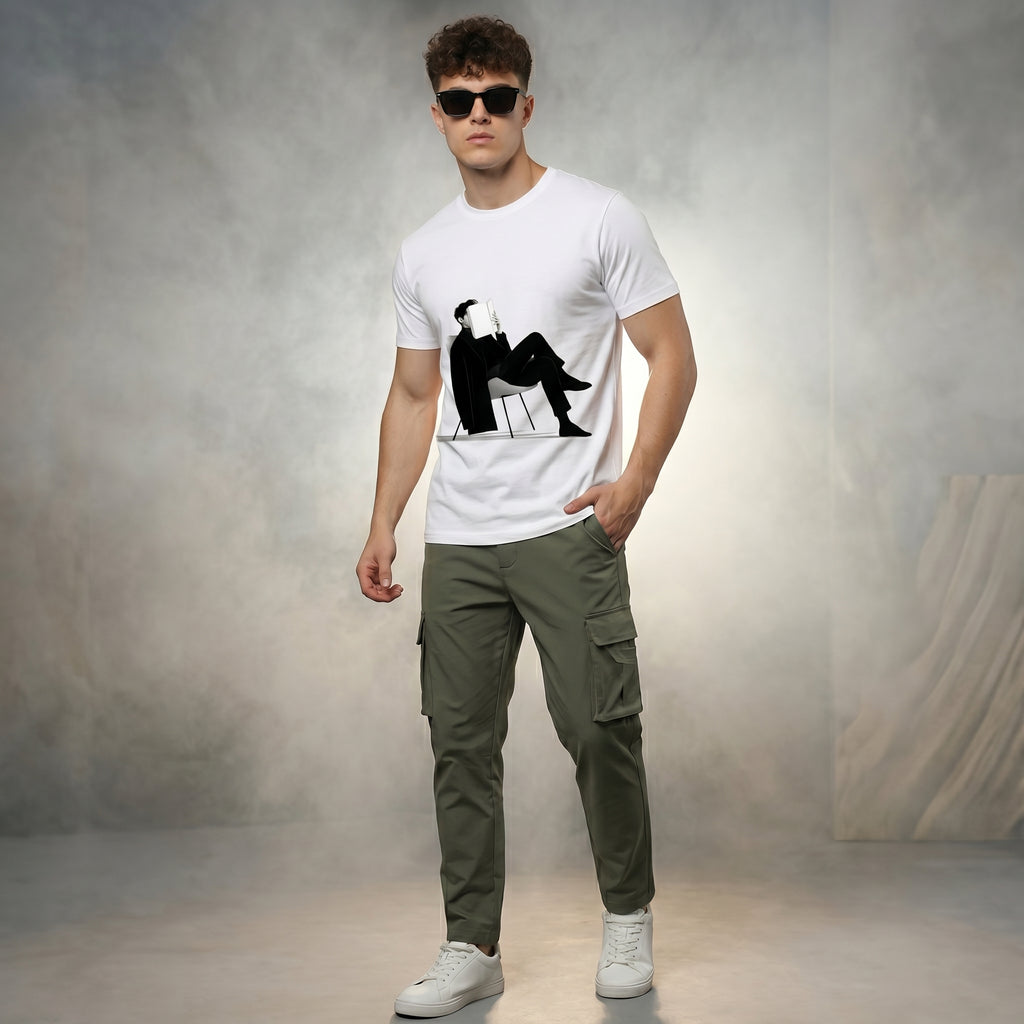Read a Book Normal Size Graphic Printed T-shirt