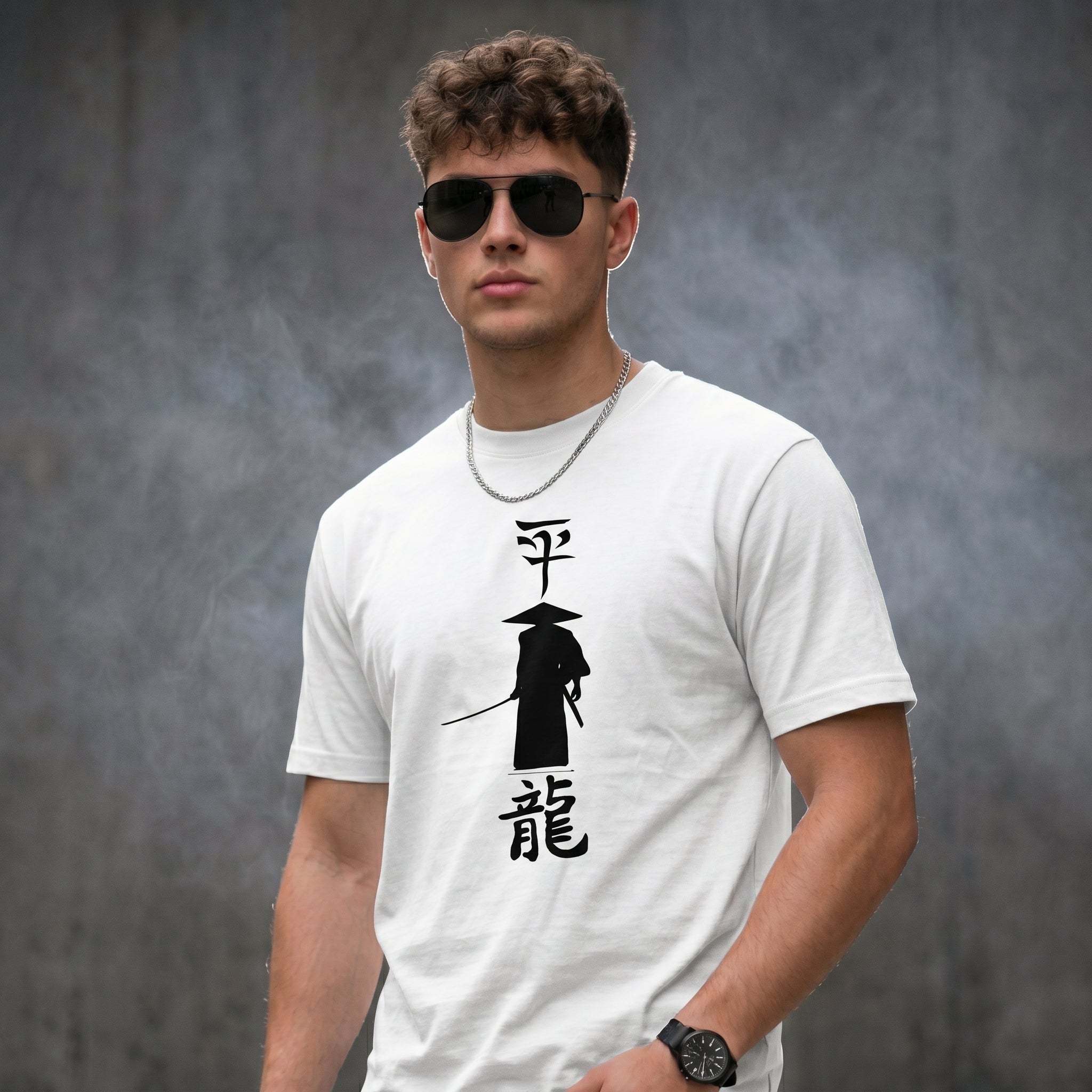 Samurai Art Normal Size Graphic Printed T-shirt