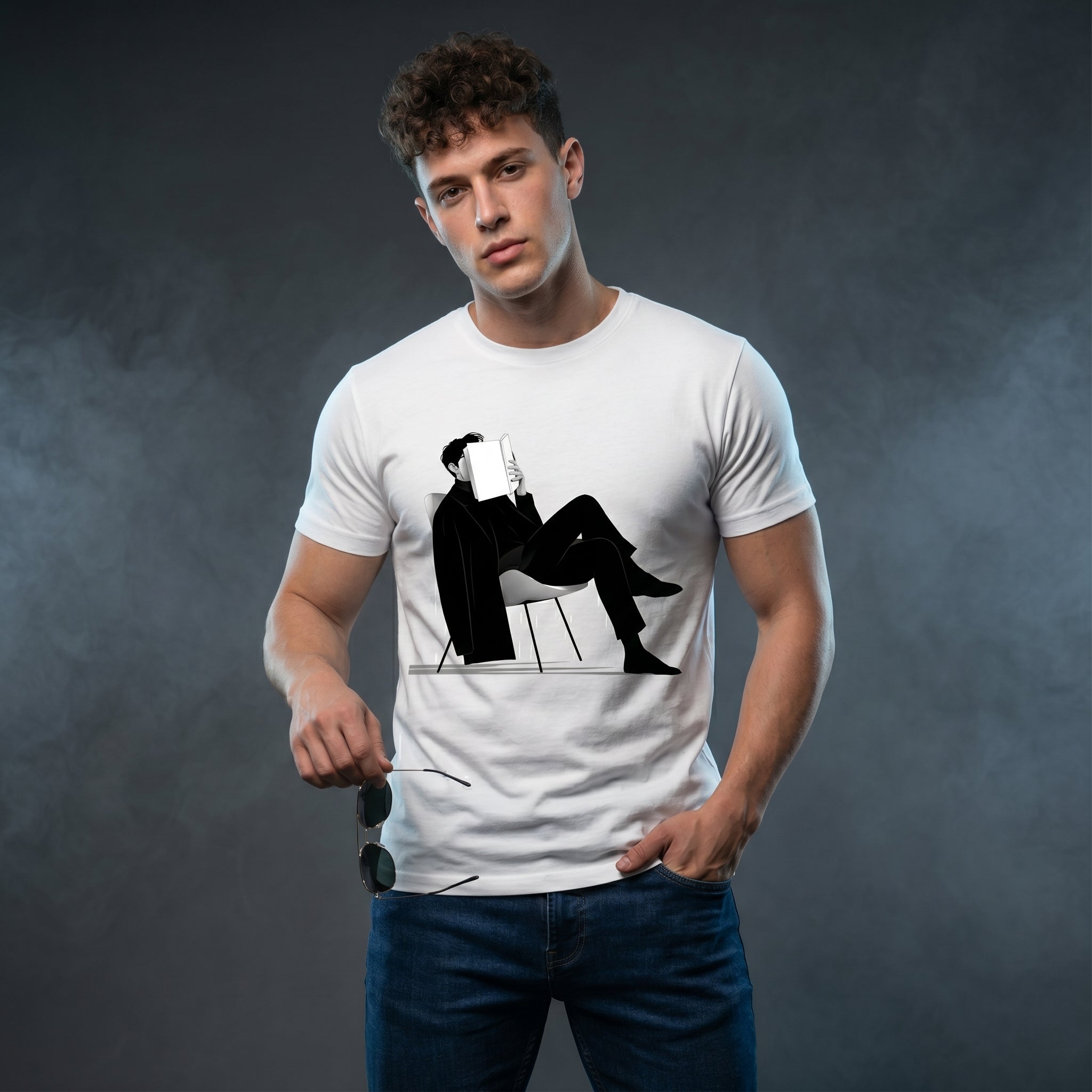Read a Book Normal Size Graphic Printed T-shirt