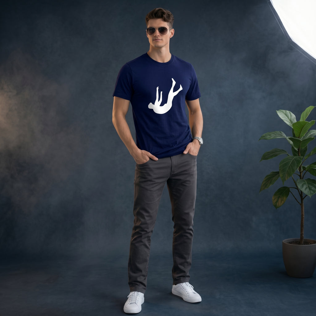 Falling Men Art Normal Size Graphic Printed T-shirt