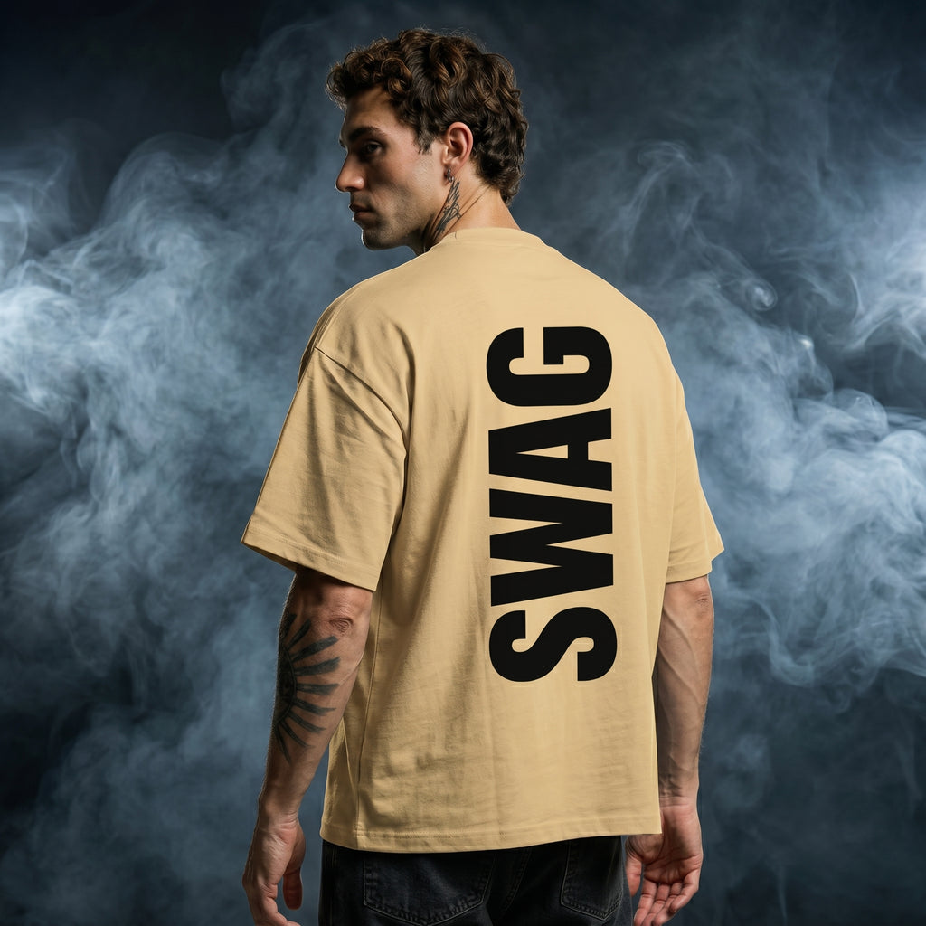 Men In Swag Oversized Graphic Printed T-shirt