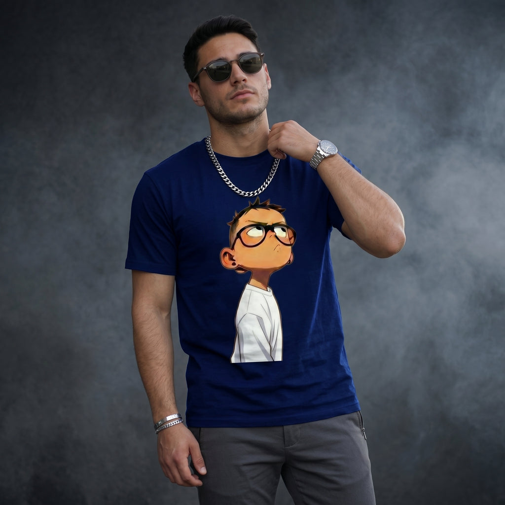 Boy In The Glass Normal Size Graphic Printed T-shirt