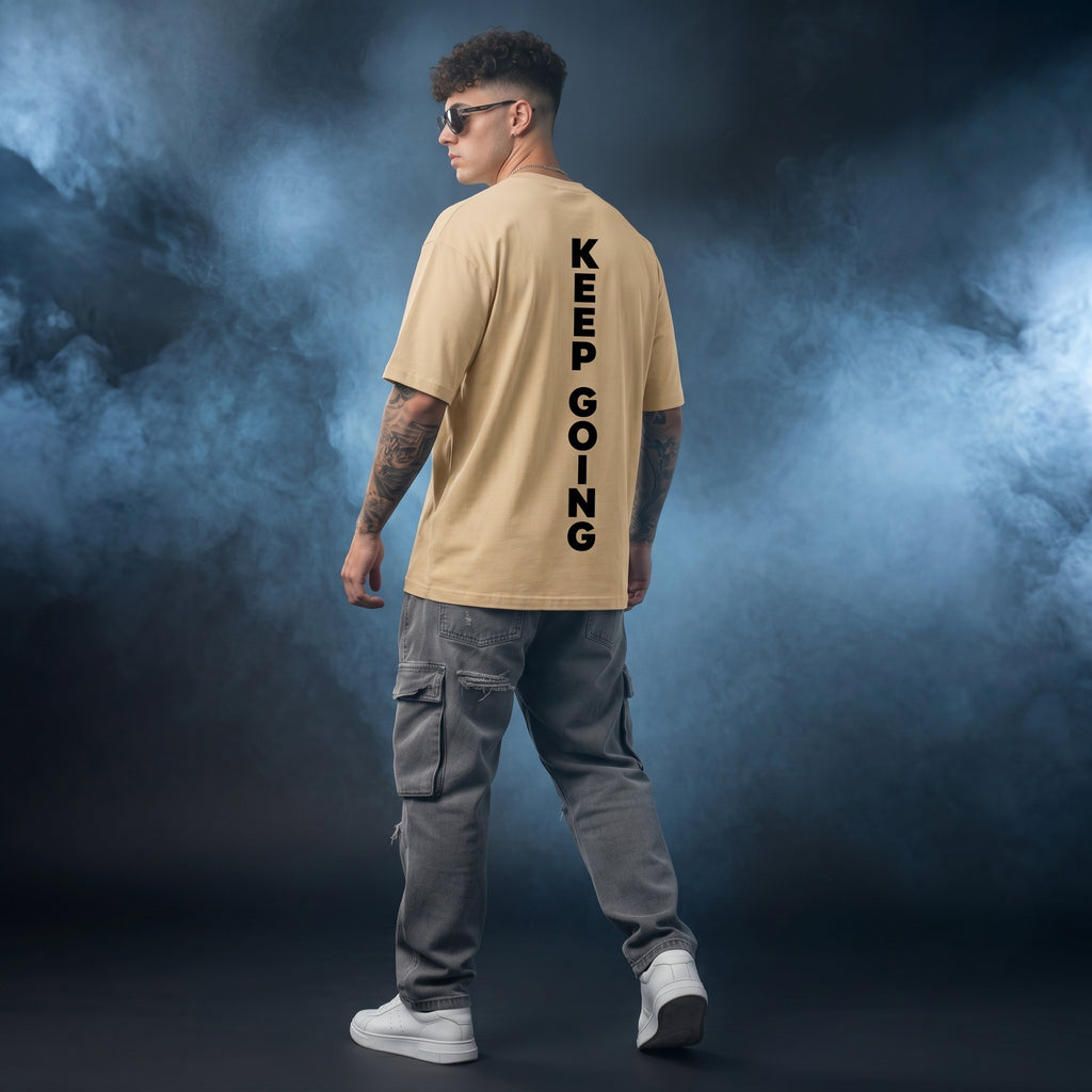 Rabbit In The Glass Oversized Graphic Printed T-shirt