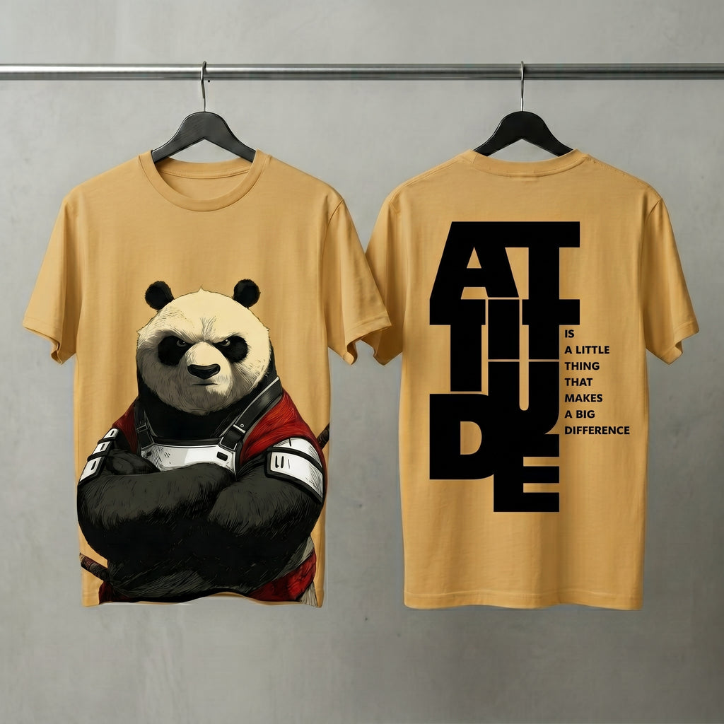 Panda In Attitude Graphic Printed T-shirt