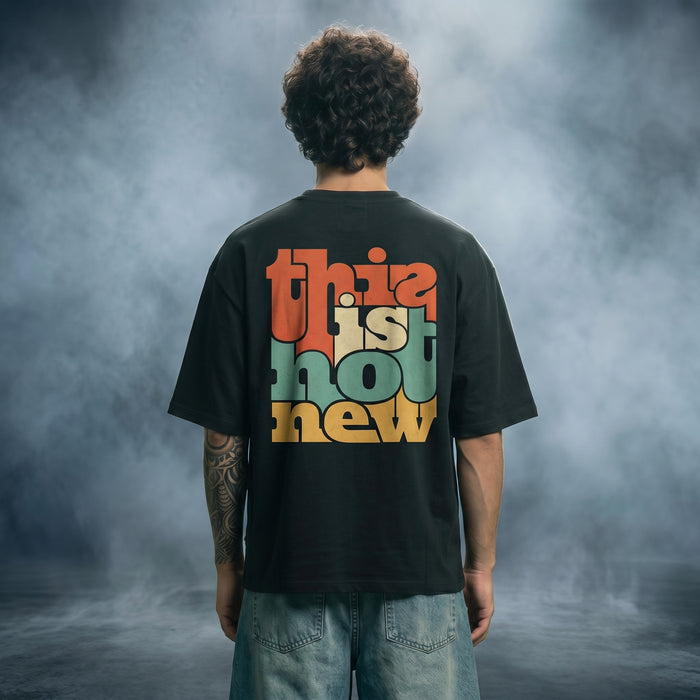 Black Oversized Graphic Printed T-shirt