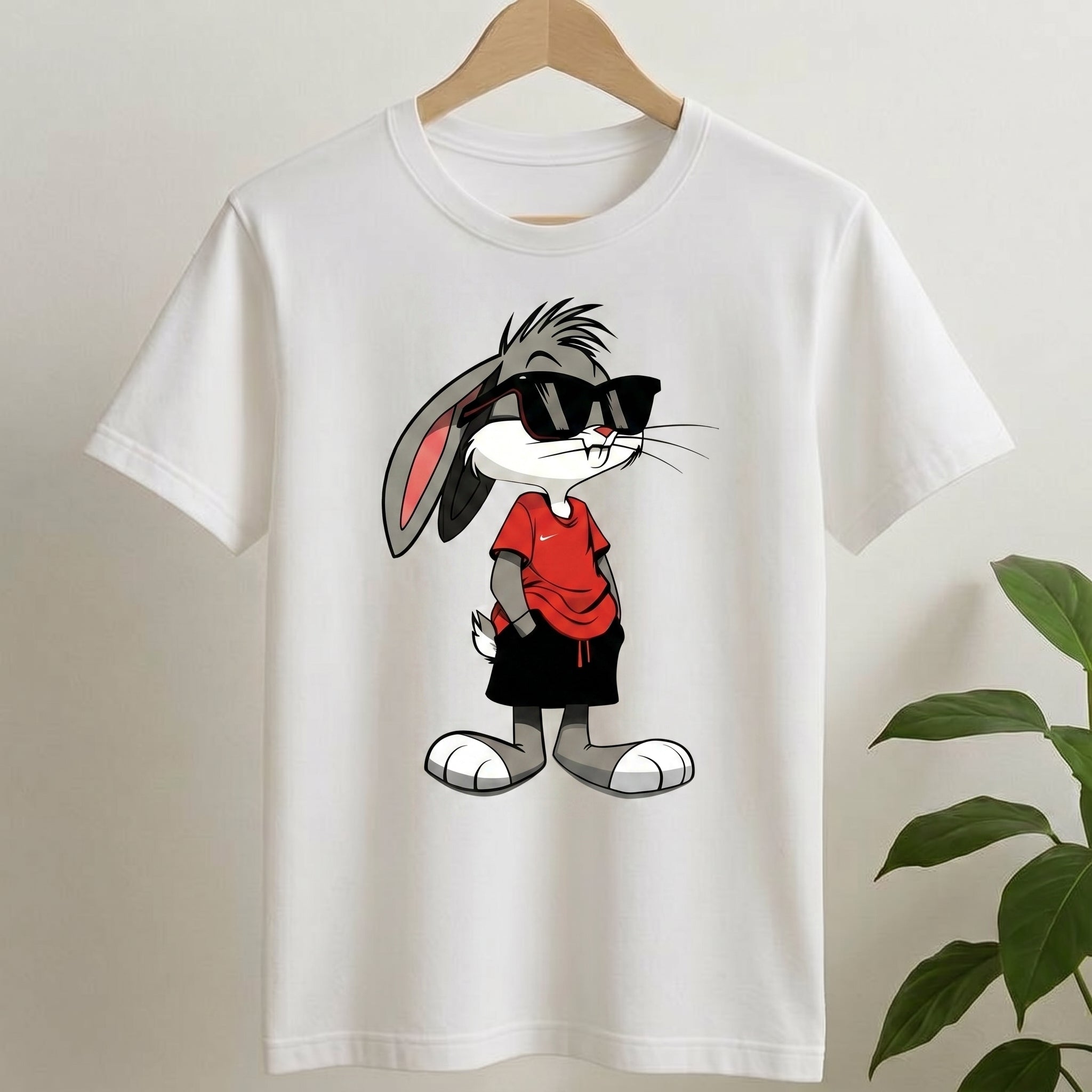 Bunny Face Normal Size Graphic Printed T-shirt