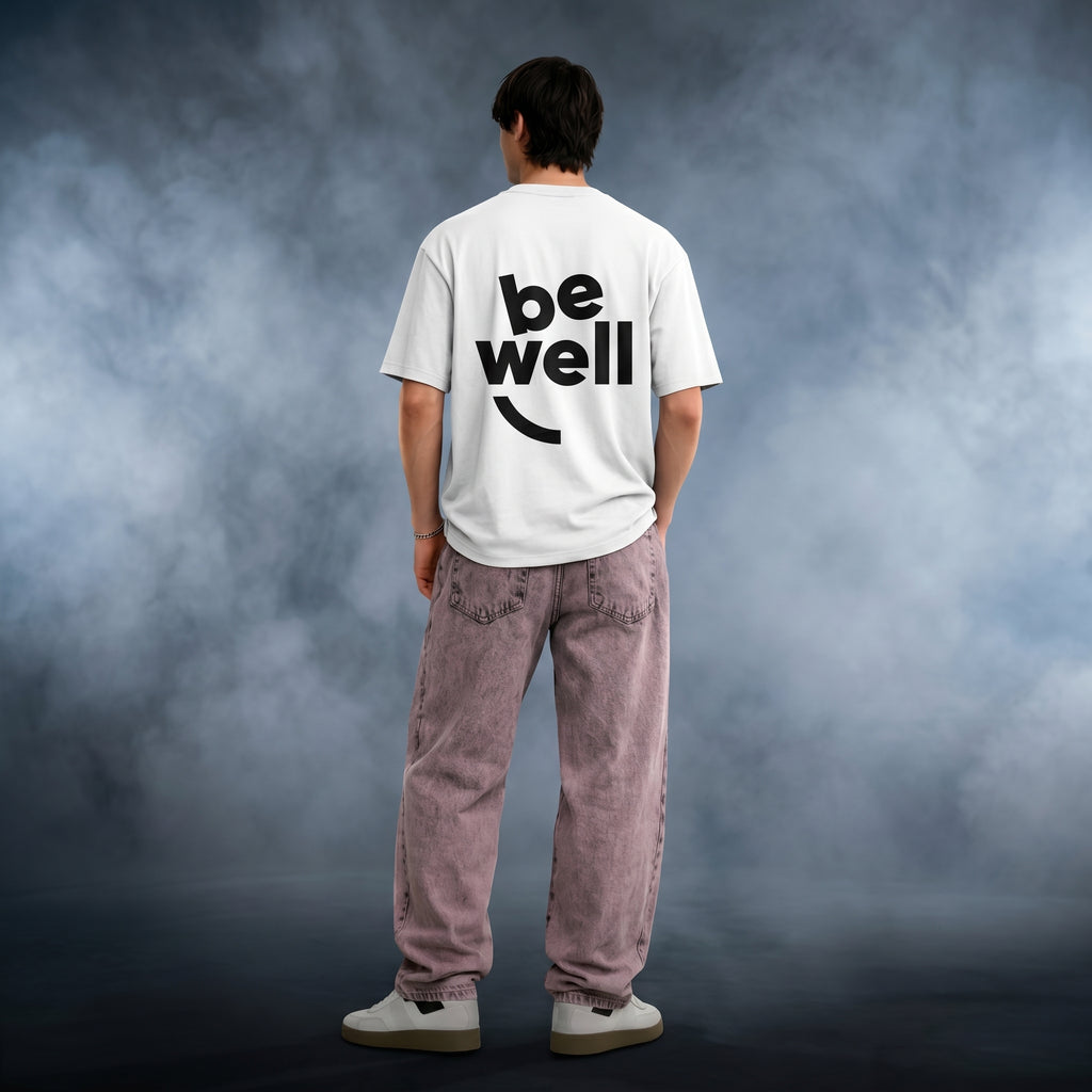 Men in Attitude Oversized Graphic Printed T-shirt