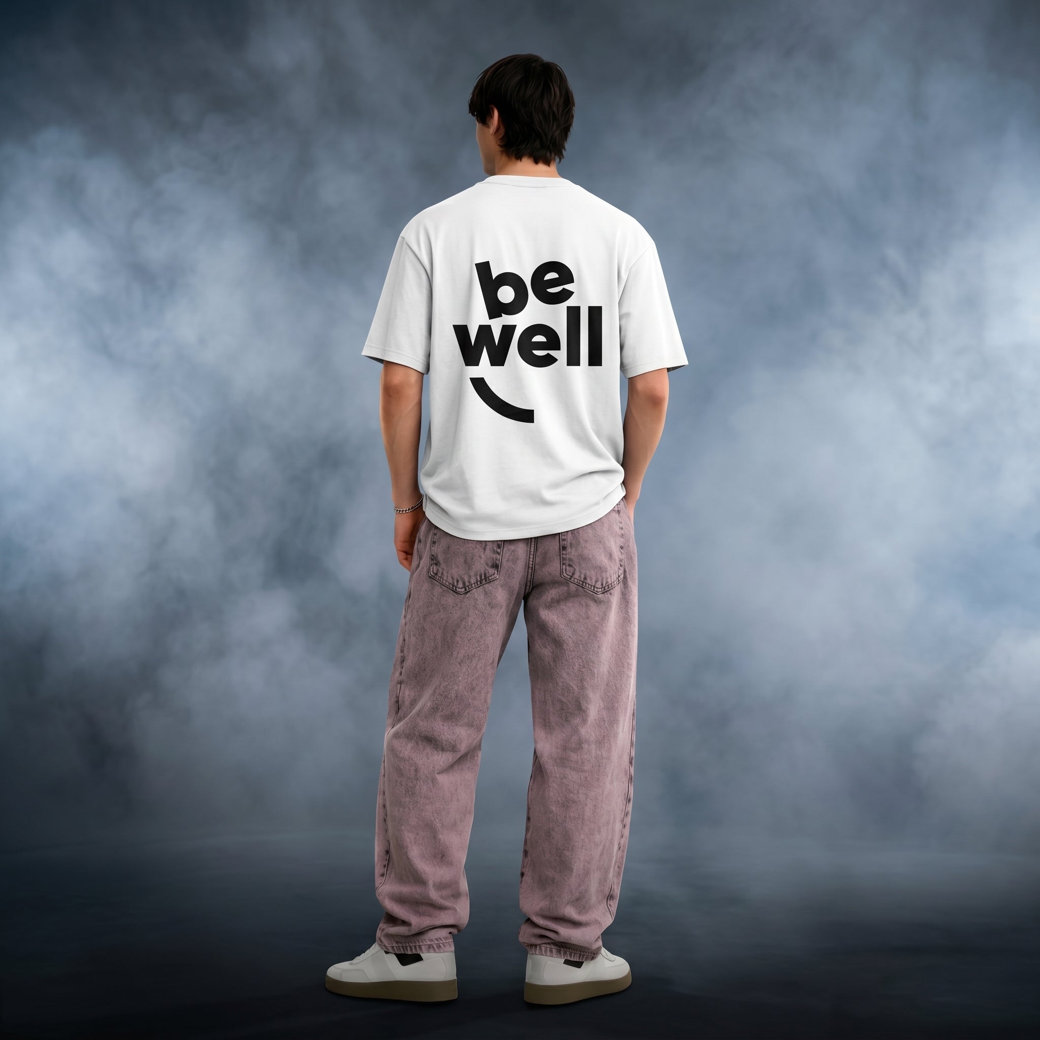 Men in Attitude Oversized Graphic Printed T-shirt