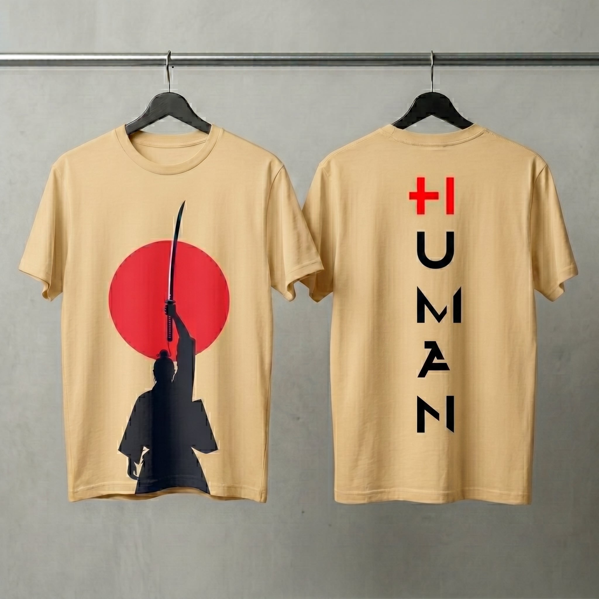 Black Samurai Oversized Graphic Printed T-shirt
