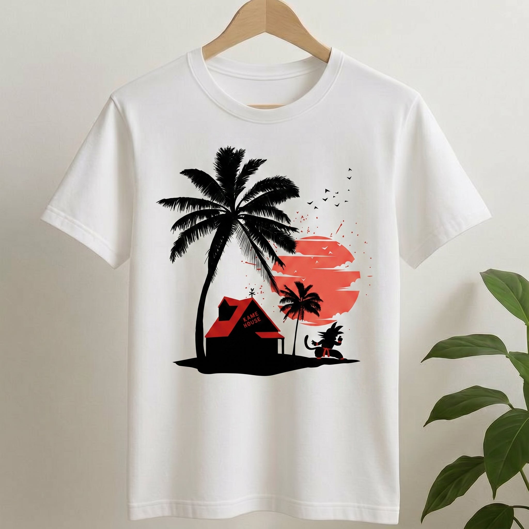 House In the Beach Normal Size Graphic Printed T-shirt