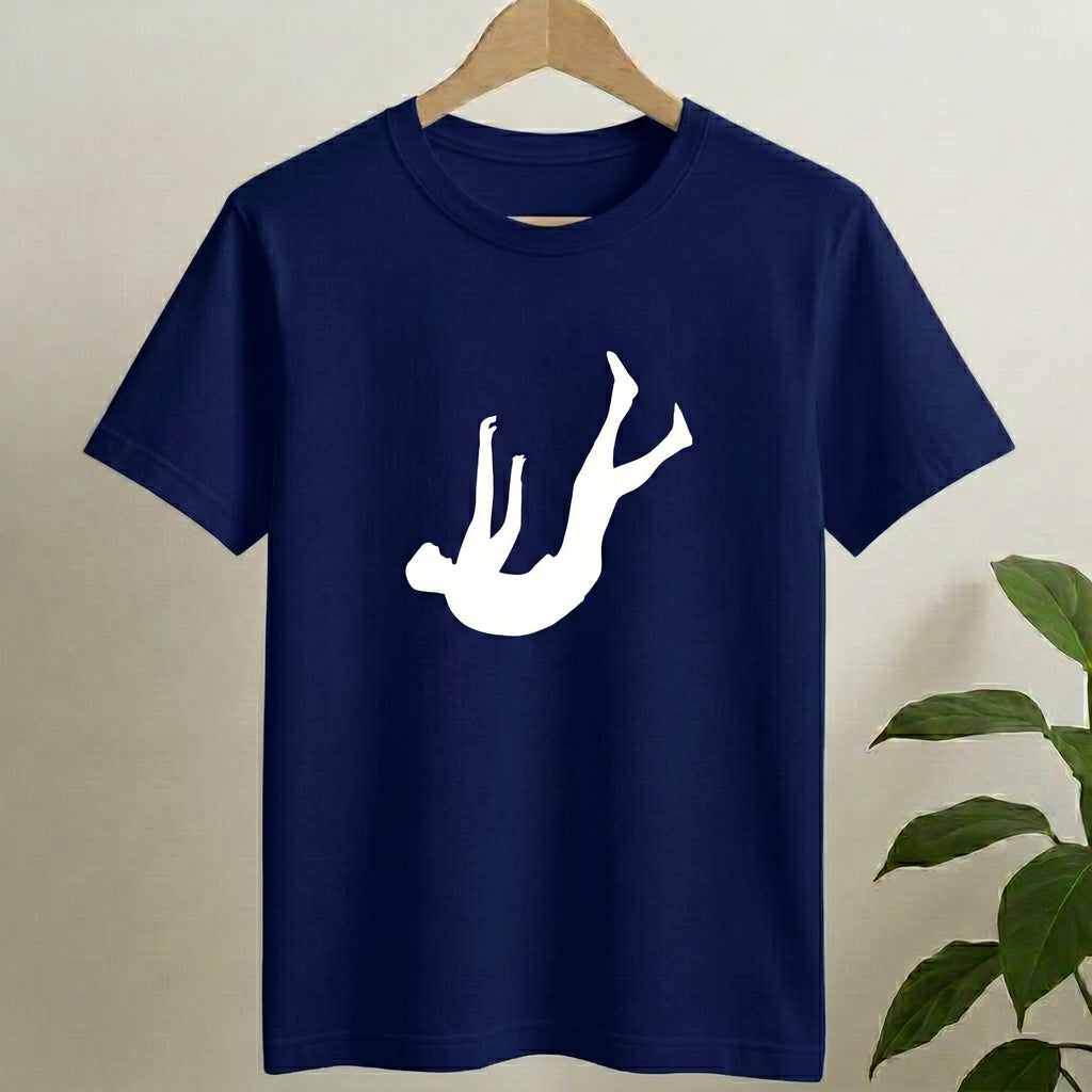 Falling Men Art Normal Size Graphic Printed T-shirt