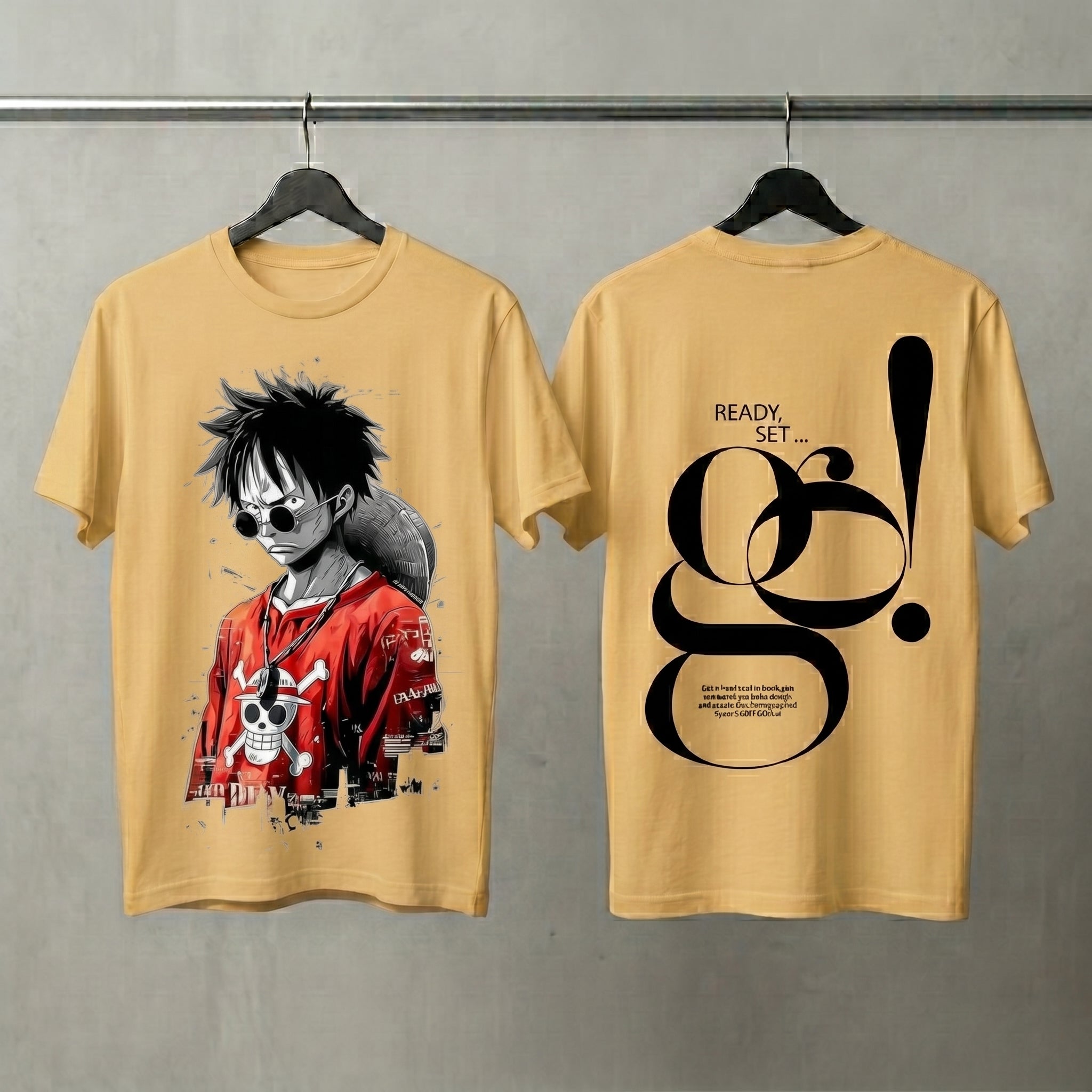 Korean Men Art Oversized Graphic Printed T-shirt